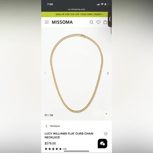 Missoma - LUCY WILLIAMS FLAT CURB CHAIN NECKLACE
